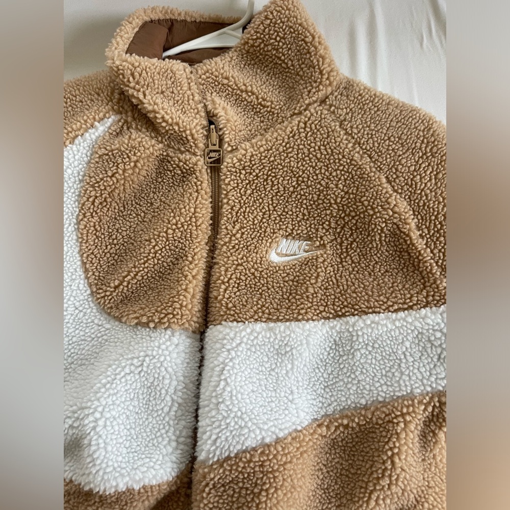 NIKE Reversible Oversized Jacket Khaki Size S/M